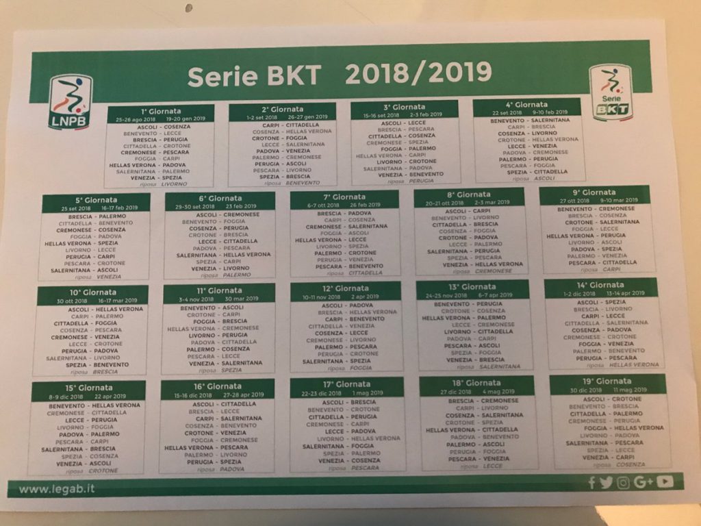 calendario b 2018-19
