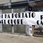 tifosi striscione per pino caruso