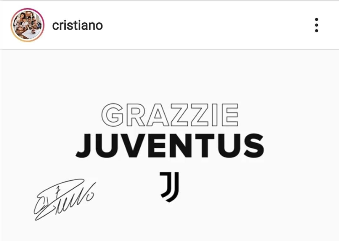 Grazzie Juventus&quot;: gaffe di Cristiano Ronaldo nel video di addio