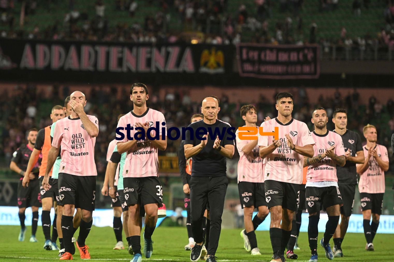 Palermo Corini fine partita squadra Lecco